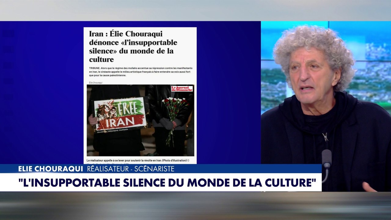 Elie Chouraqui s'exprime sur la situation en Iran et appelle le monde de la culture à faire de même