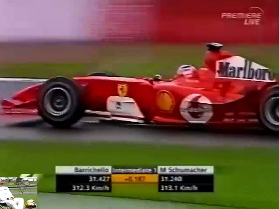 F1 – Rubens Barrichello (Ferrari V10) lap in pre-qualifying – Belgium 2004