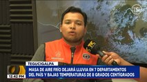 Masa de aire frío dejará lluvia en 7 departamentos del país y bajas temperaturas de 8 grados centígrados