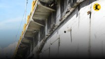 Condiciones debajo de las instalaciones del puente Juan Pablo Duarte