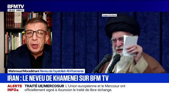 Je dénonce les paroles et les actions de mon oncle Ali Khamenei : Mahmoud Moradkhani, neveu du guide suprême iranien, est l'invité de BFMTV. Il revient sur les révoltes en Iran