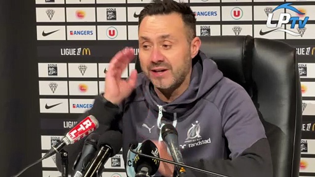 Angers 2/5 OM - la réaction de Roberto De Zerbi