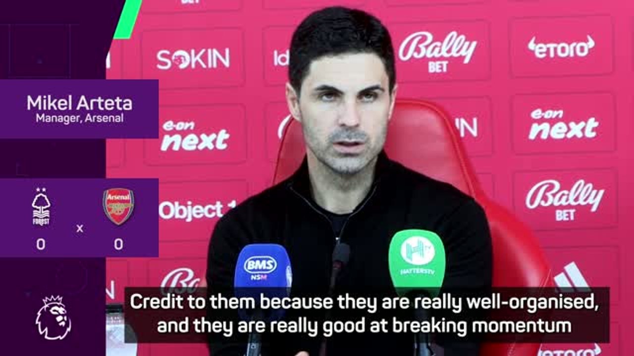 'Four massive chances' and a clear penalty - Arteta frustrated by Forest draw