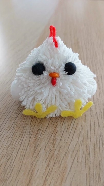 🐔 Cute Chicken From Yarn #howtomake #chickencraft #diy #howto #handmade #diycrafts #diyideas