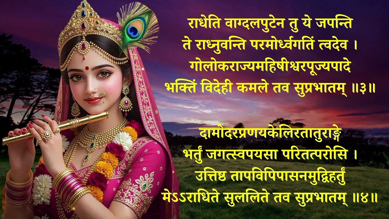 श्रीराधा प्रातः स्मरण स्तोत्र | Shri Radha Pratah Smaran Stotra | श्रीराधा वन्दना #radha