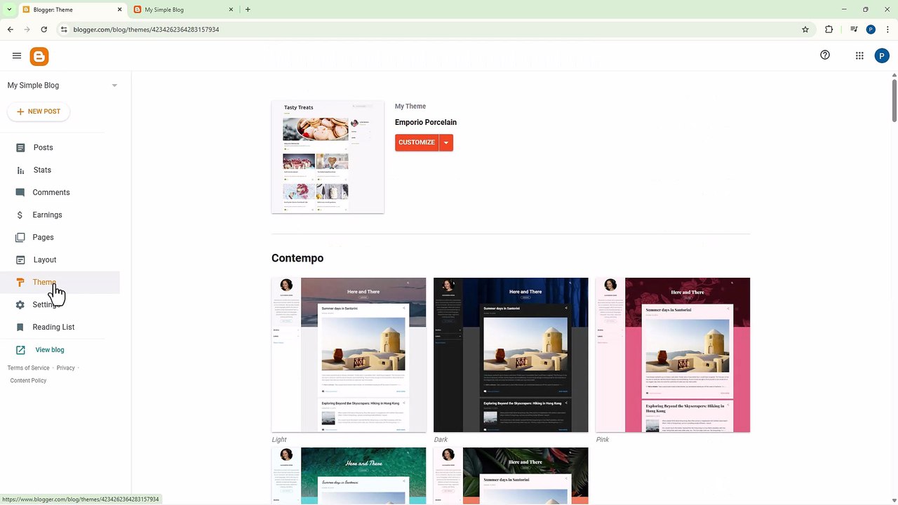 Blogger 25 Adjusting Main Theme Color