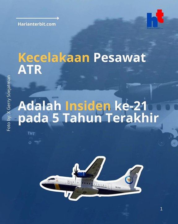 Kecelakaan Pesawat ATR Adalah Insiden ke-21 pada 5 Tahun Terakhir!