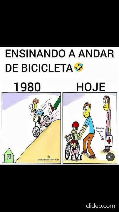ENSINANDO A ANDAR DE BICICLETA A DIFERENÇA DOS ANOS 1980 PARA 2025 #memes #noticias #humor #comedia