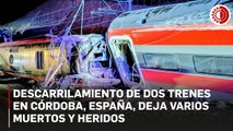 Descarrilamiento de dos trenes en Córdoba, España, deja varios muertos y heridos