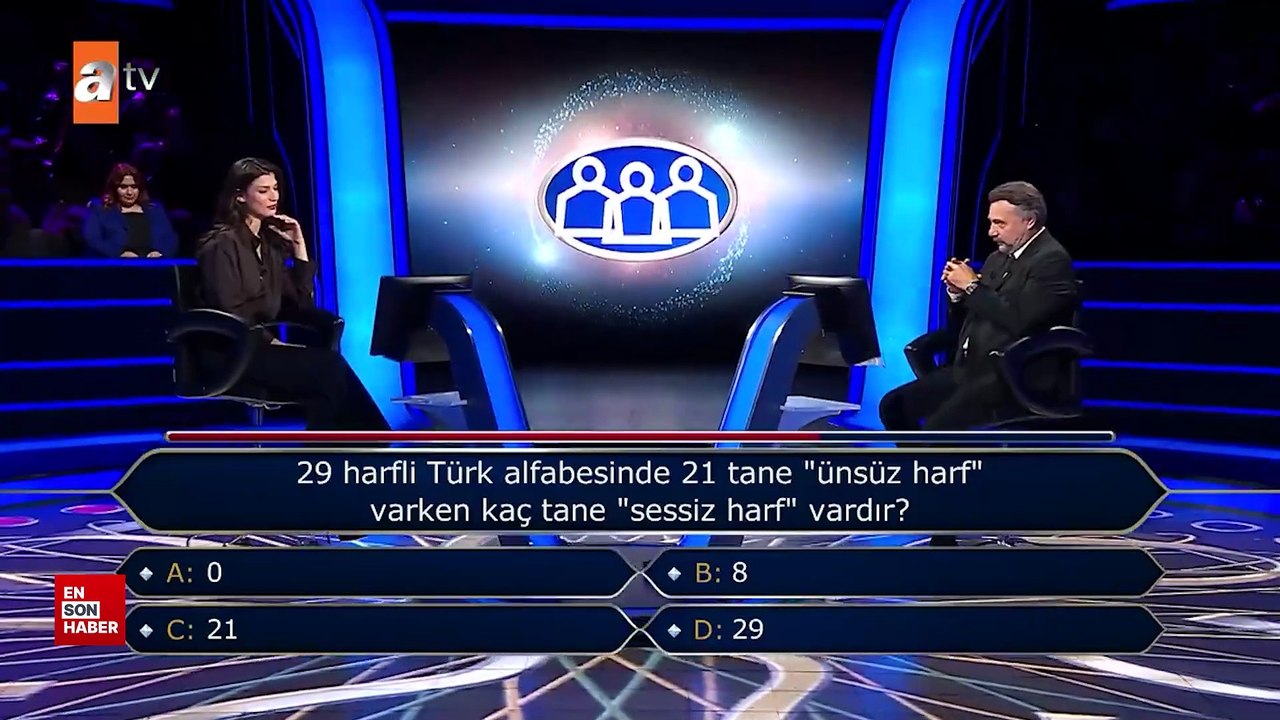 Milyoner'de 'Türk alfabesi' sorusunda elenen yarışmacı