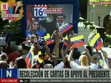Caraqueños participan en jornada de recolección de cartas de solidaridad con el Pdte. Maduro y Cilia Flores