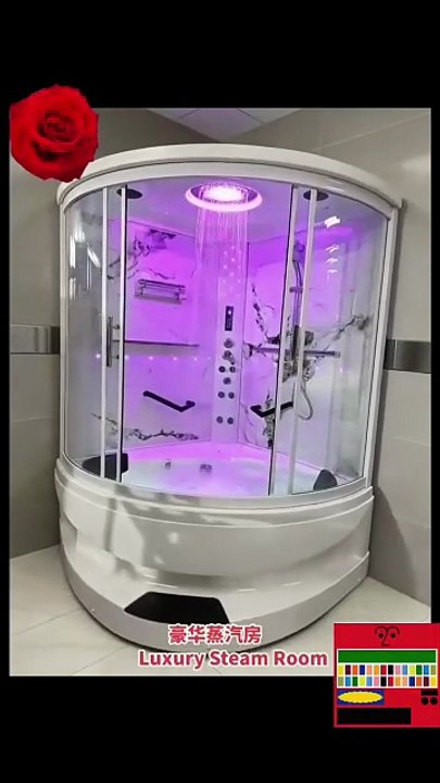 Luxury Black Sector Sliding Steam Shower Cabin...