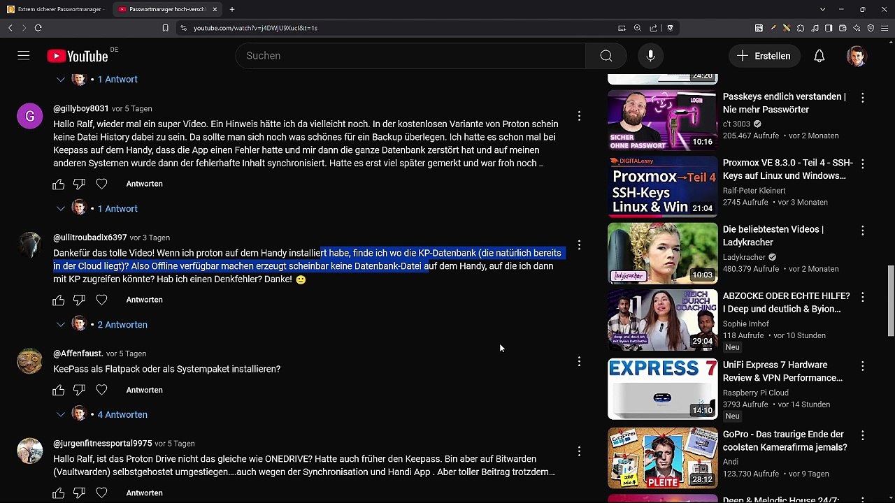 KeePassXC & Proton Drive Teil 2 2 Faktor und Browserapp