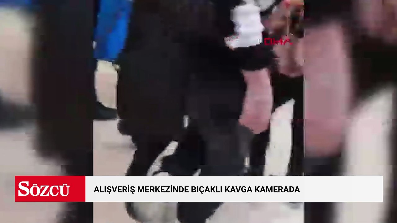 Ankara'da alışveriş merkezinde bıçaklı kavga kamerada: 1 yaralı, 3 çocuk gözlem altında