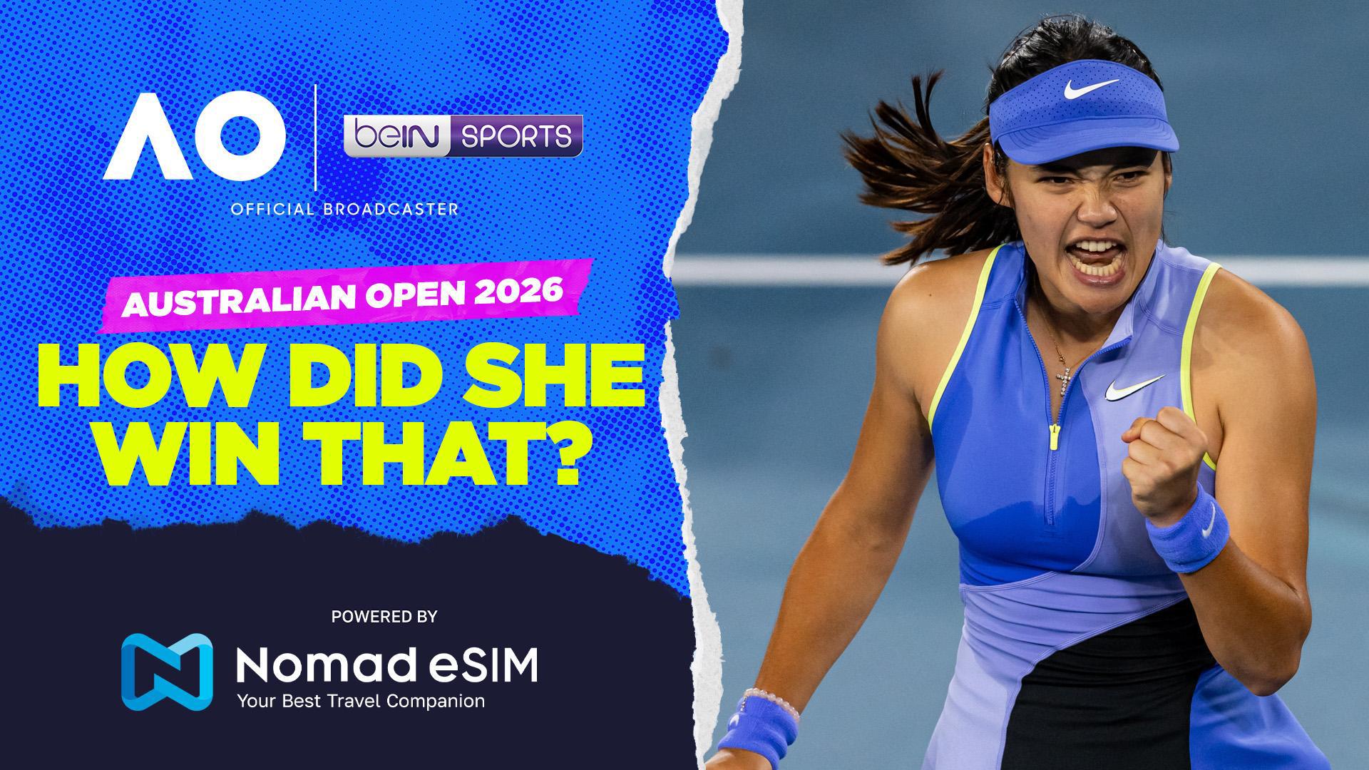 Emma Raducanu wins an impossible point! | Australian Open 2026 | Moments