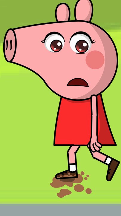 Peppa pig step on poo 💩😱