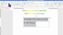 Turn Boring Text into STUNNING Gradient Text in MS Word