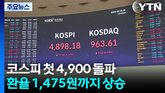 ’5천피 성큼’ 코스피 4,900 돌파...현대차 시총 3위로 / YTN