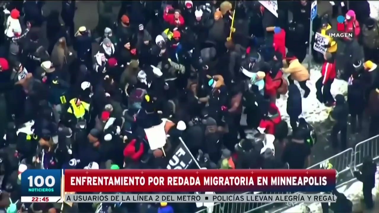 Enfrentamiento por redada migratoria en Minneapolis | Imagen Noticias Fin de Semana