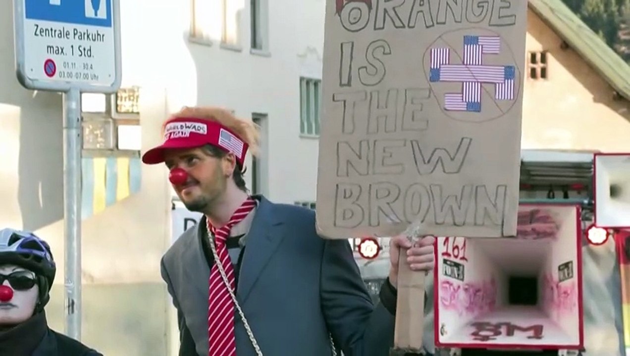 Cientos protestan en Davos contra Trump y el Foro Económico Mundial