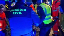 Intervención de la Guardia Civil en el lugar del accidente de tren en Adamuz