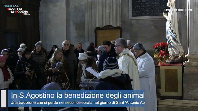 Modena, Sant'Agostino gremito per la benedizione degli animali