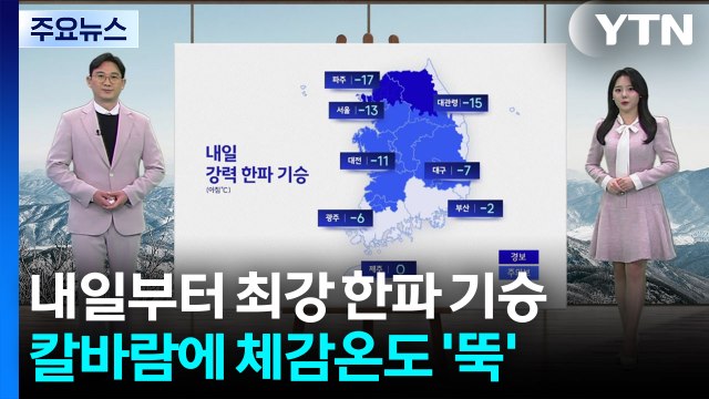 [날씨] 내일부터 올겨울 최강 한파 기승...칼바람에 체감온도 '뚝' / YTN