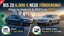 E-Auto-Förderung: Plug-in-Hybrid & REEV | bis zu 6.000 €