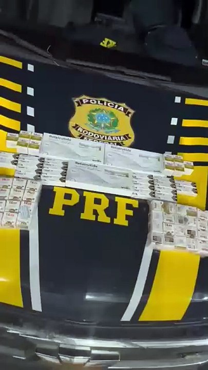 Vídeo mostra apreensão de carga de canetas emagrecedoras durante abordagem da PRF