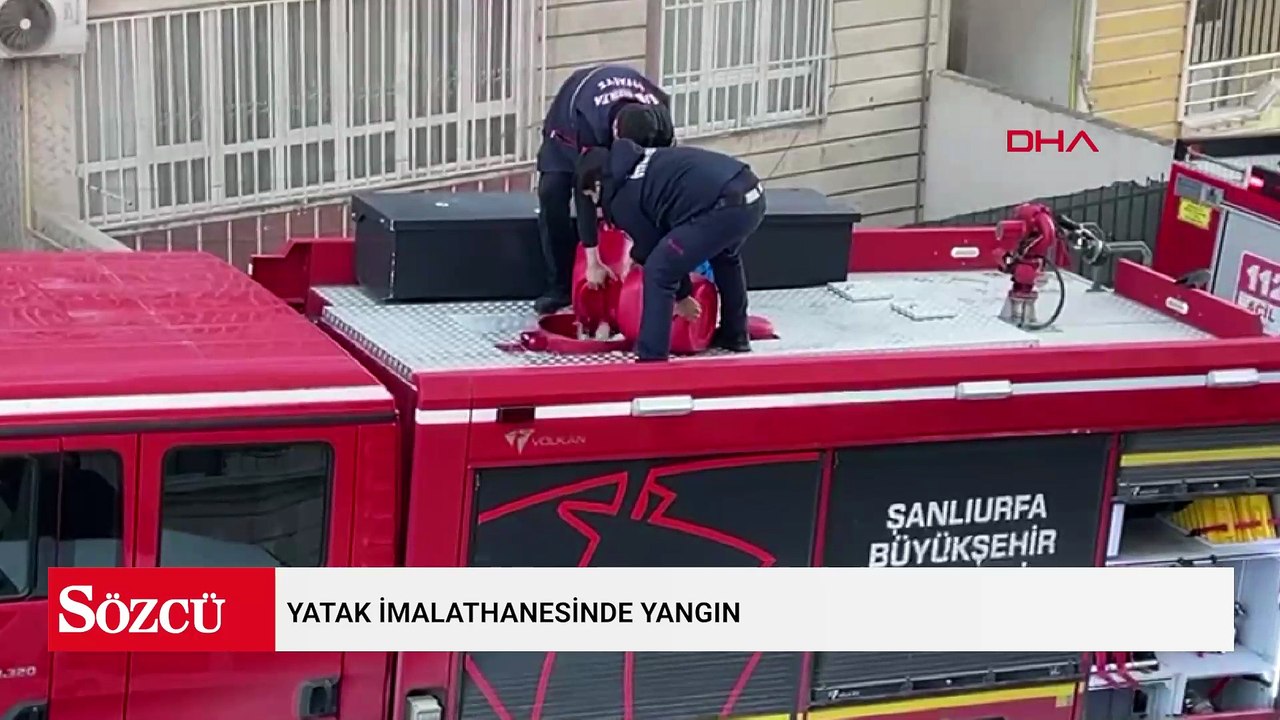 Yatak imalathanesinde yangın