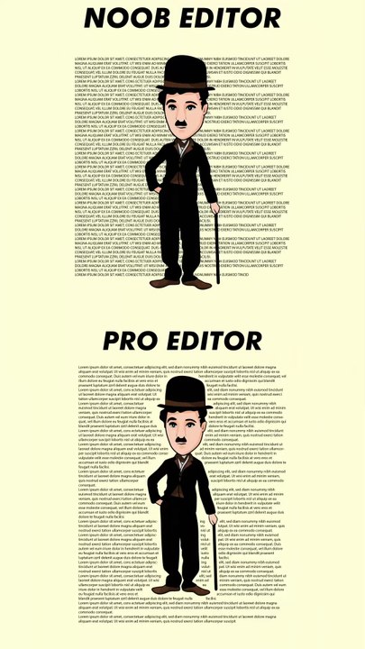 Wrap Text Feature In Illustrator | Noob vs Pro Editor | The Edit Art | Tutorial | Charlie Chaplin