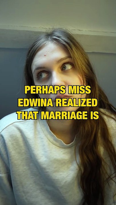 Perhaps, she realized marriage is, in fact, a prison for women