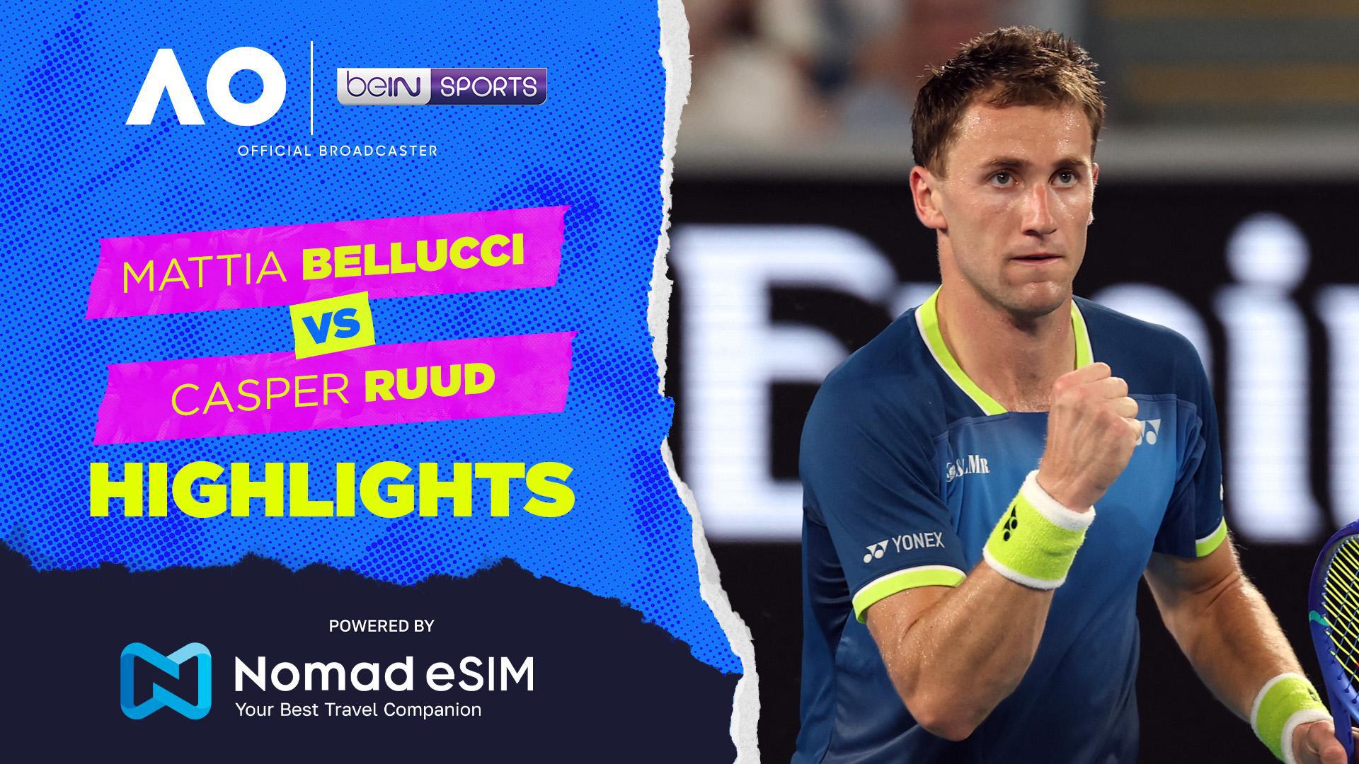 Mattia Belluci vs Casper Ruud | Match Highlights | Australian Open 2026