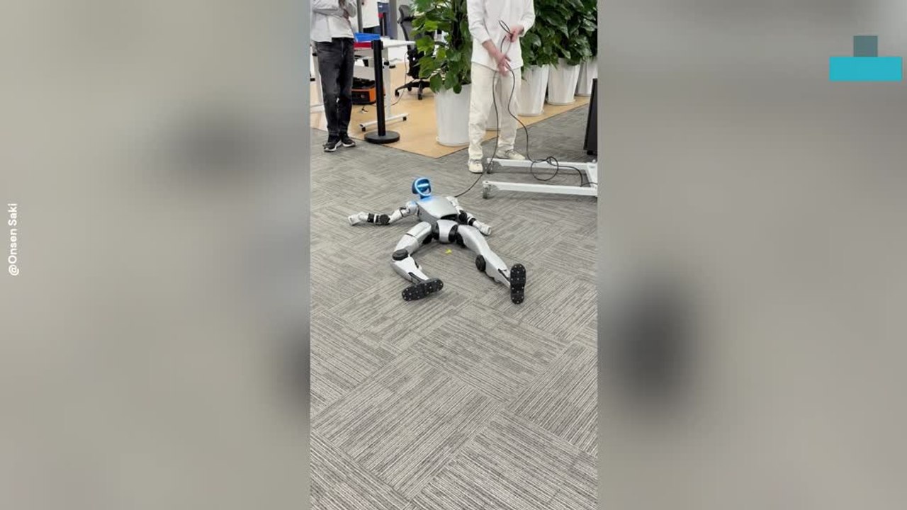 Humanoid Robot Struggles to Stand on Its Own