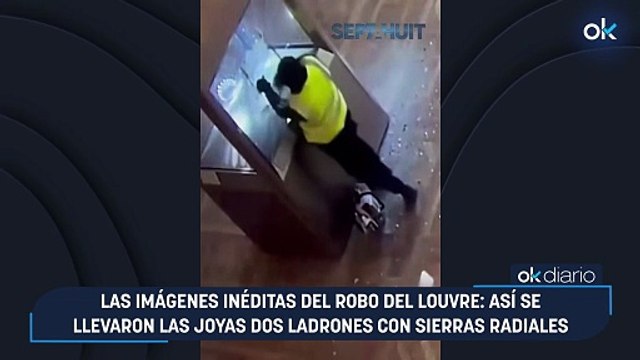 Las imágenes inéditas del robo del Louvre: así se llevaron las joyas dos ladrones con sierras radiales
