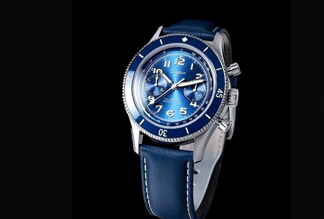 Reloj Cronógrafo Mecánico SUGESS 1963 ST1901 - Cristal Zafiro Correa Cuero Italiano
