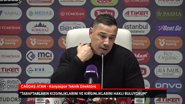 Konyaspor Teknik Direktörü Çağdaş Atan: Konuşması zor bir durumun içindeyiz