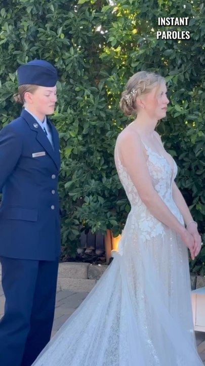 Cette mariée voit sa sœur militaire de retour le jour de son mariage