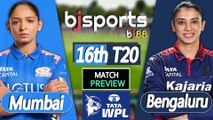 WPL 2026 | Mumbai Indians Women vs Royal Challengers Bengaluru Women 16th T20 Match Preview |