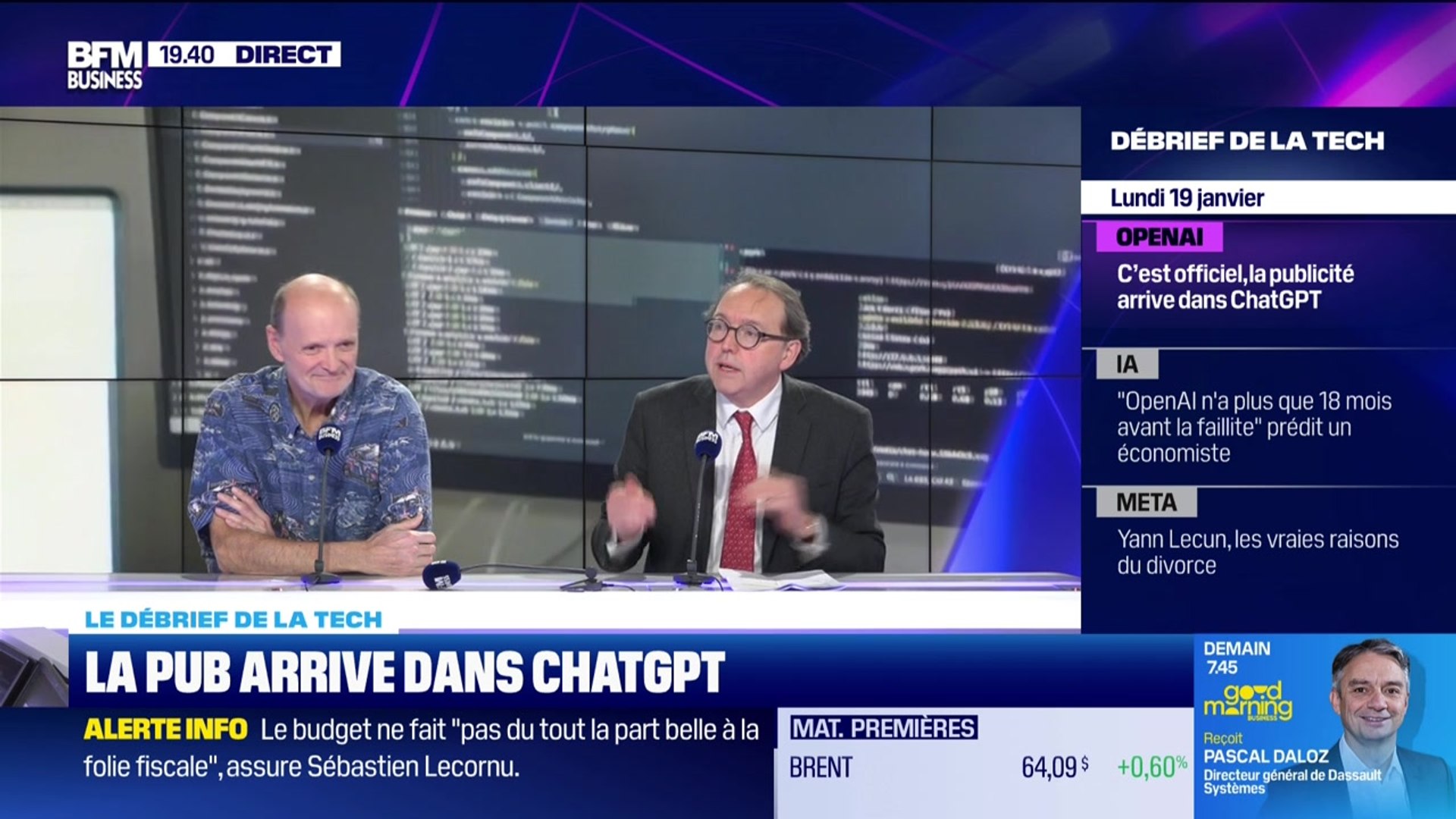 La pub arrive dans ChatGPT - 19/01