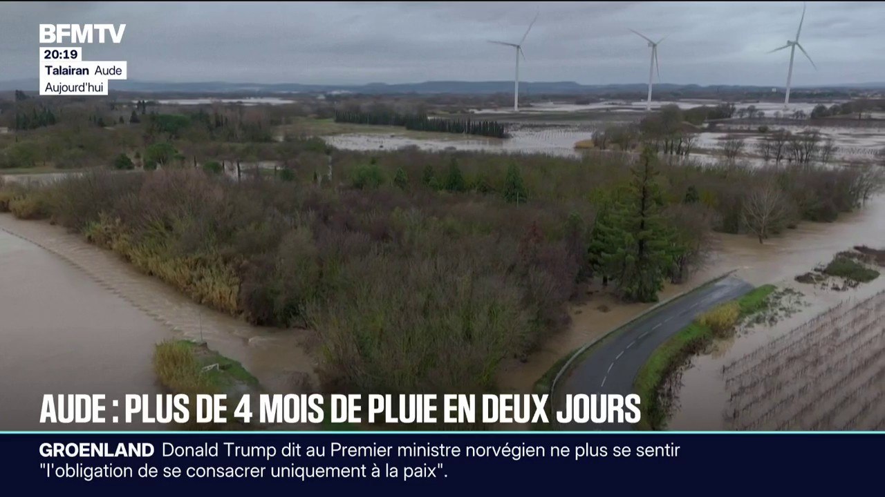 Plus de quatre mois de pluie sont tombés en deux jours dans l'Aude