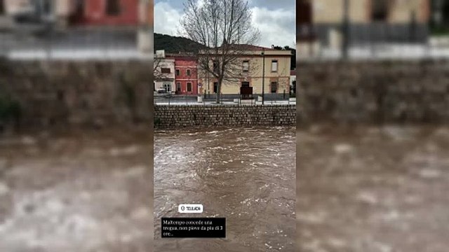 Maltempo a Teulada, il Rio Launaxi in piena fa paura: campagne allagate