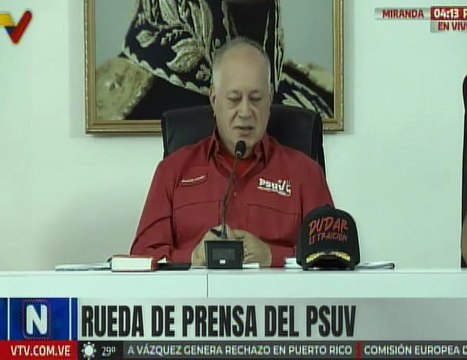 Diosdado Cabello: El pueblo permanece en paz porque está al frente la Revolución Bolivariana
