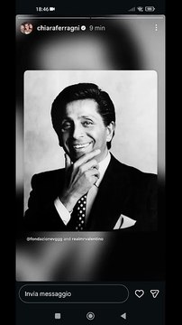 Chiara Ferragni story in ricordo di valentino morto oggi a 93 anni