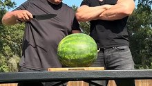 Giga Chad cuts watermelon 🍉🗿 #gigachad