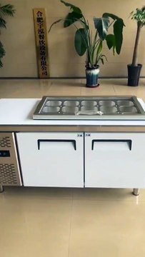 Commercial Pizza, Salad & Fruit Display Table Top Preparation Counter Fridge/Freezer – Cold Salad Bar Chiller Refrigerator