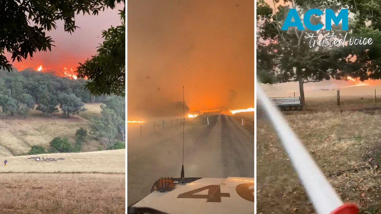 Fire tornado captured during Upper Murray bushfires