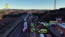 Imágenes aéreas del accidente ferroviario en Adamuz