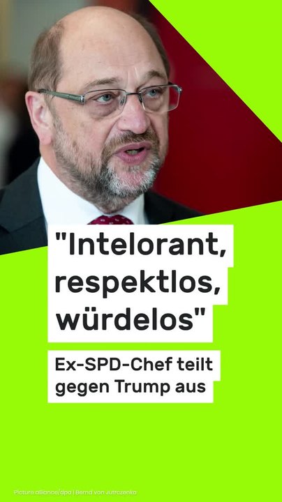 No Glomex Martin Schulz bei Caren Miosga: 'Intelorant, respektlos, würdelos' - Ex-SPD-Chef teilt gegen Trump aus