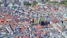 3D Areial View Vienna, Austria